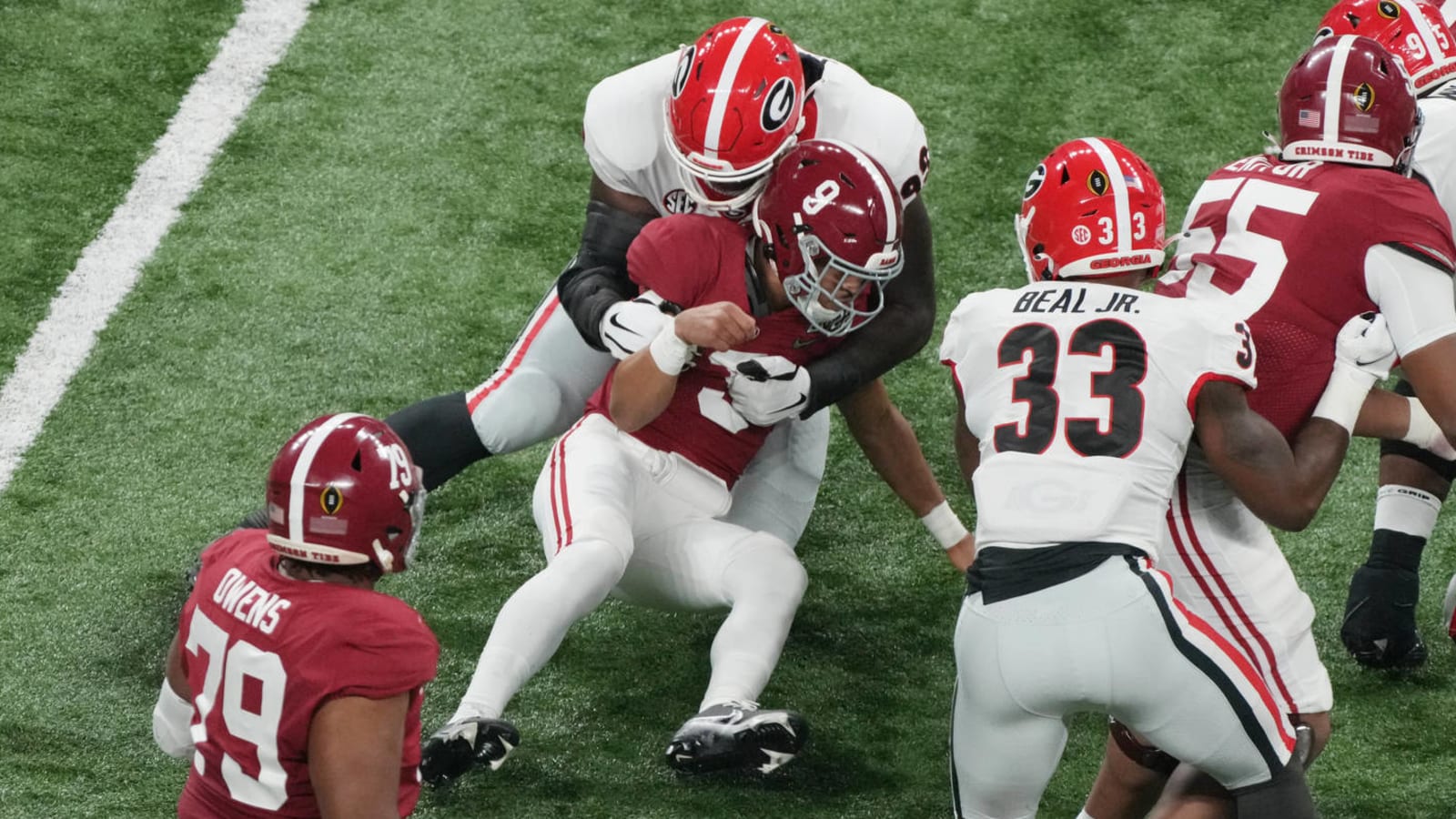 Georgia loses touchdown on overturned call to incompletion