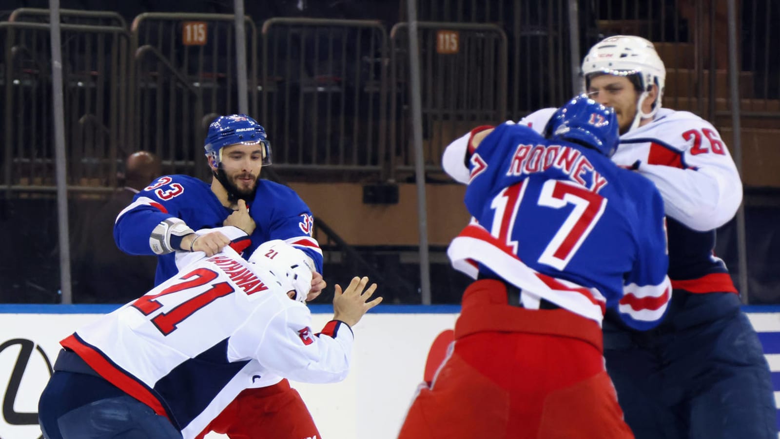 Capitals, Rangers brawl after Tom Wilson incidents