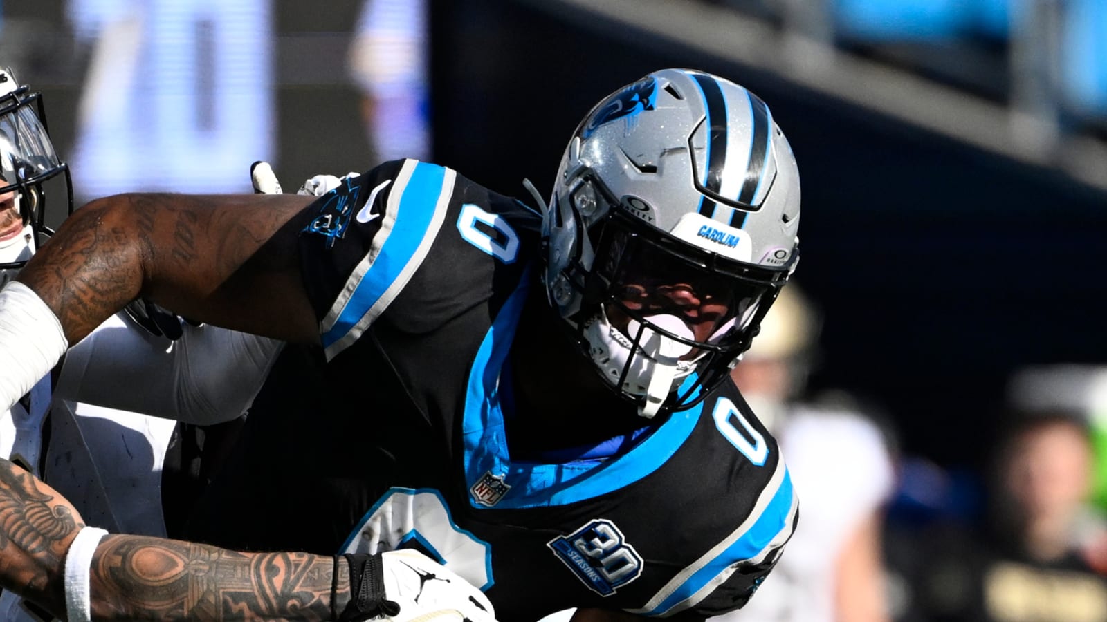Panthers TE Ja’Tavion Sanders taken to hospital for evaluation after neck injury