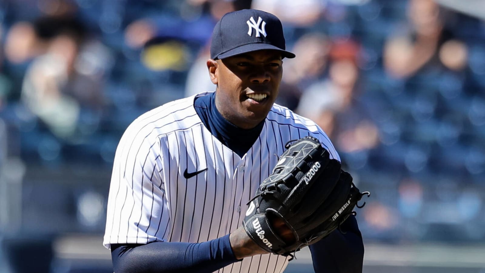 Glendale, United States. 24th Feb, 2023. Kansas City Royals pitcher Aroldis  Chapman (54) pitches against the Milwaukee Brewers in the third inning of  an MLB spring training baseball game at American Family