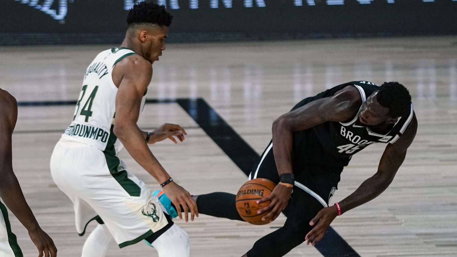 Watch: Giannis Antetokounmpo restrained from going after Nets' Donta Hall