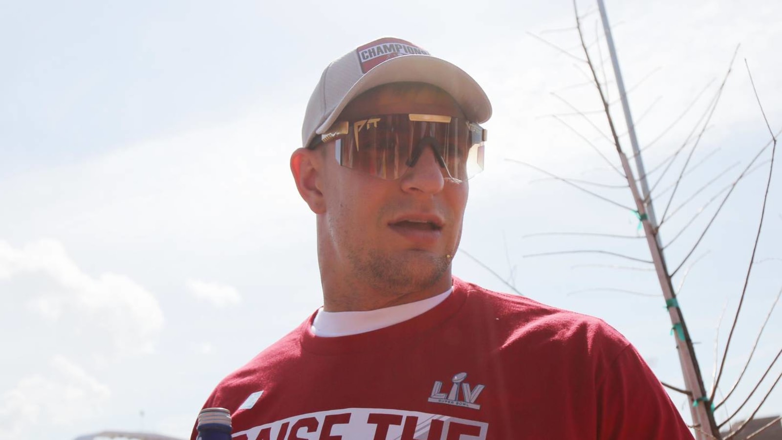 Rob Gronkowski proud of his handsome rhinoceros