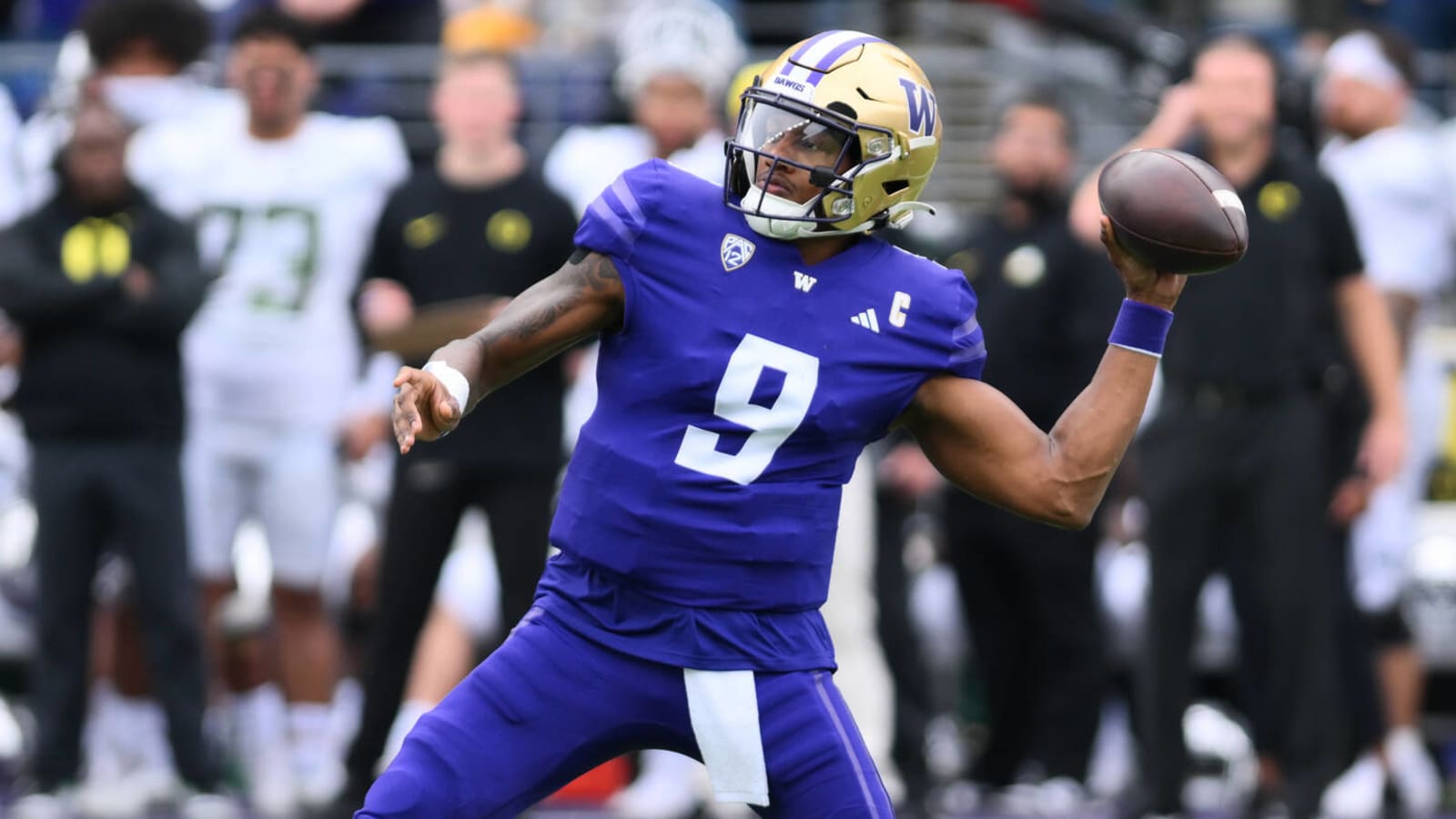 Washington QB Michael Penix Jr. with emotion after win