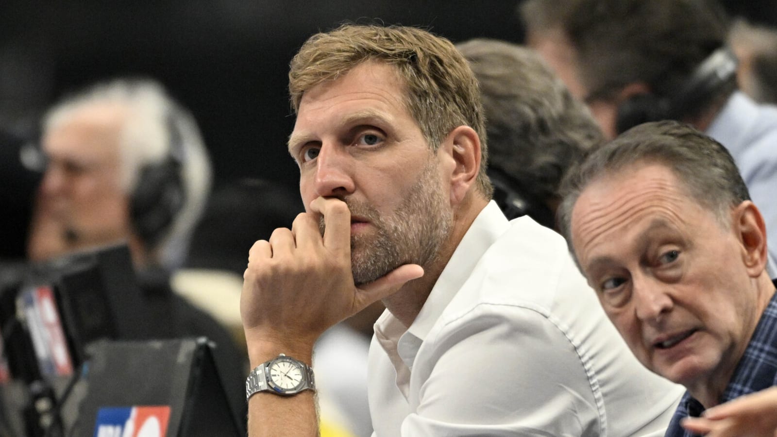 Dirk Nowitzki shows up for Doncic's first game as a Laker