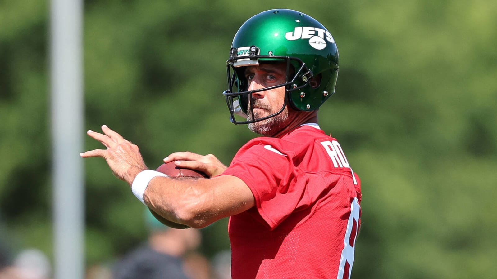 Aaron Rodgers at NY Jets game vs Kansas City Chiefs at MetLife Stadium