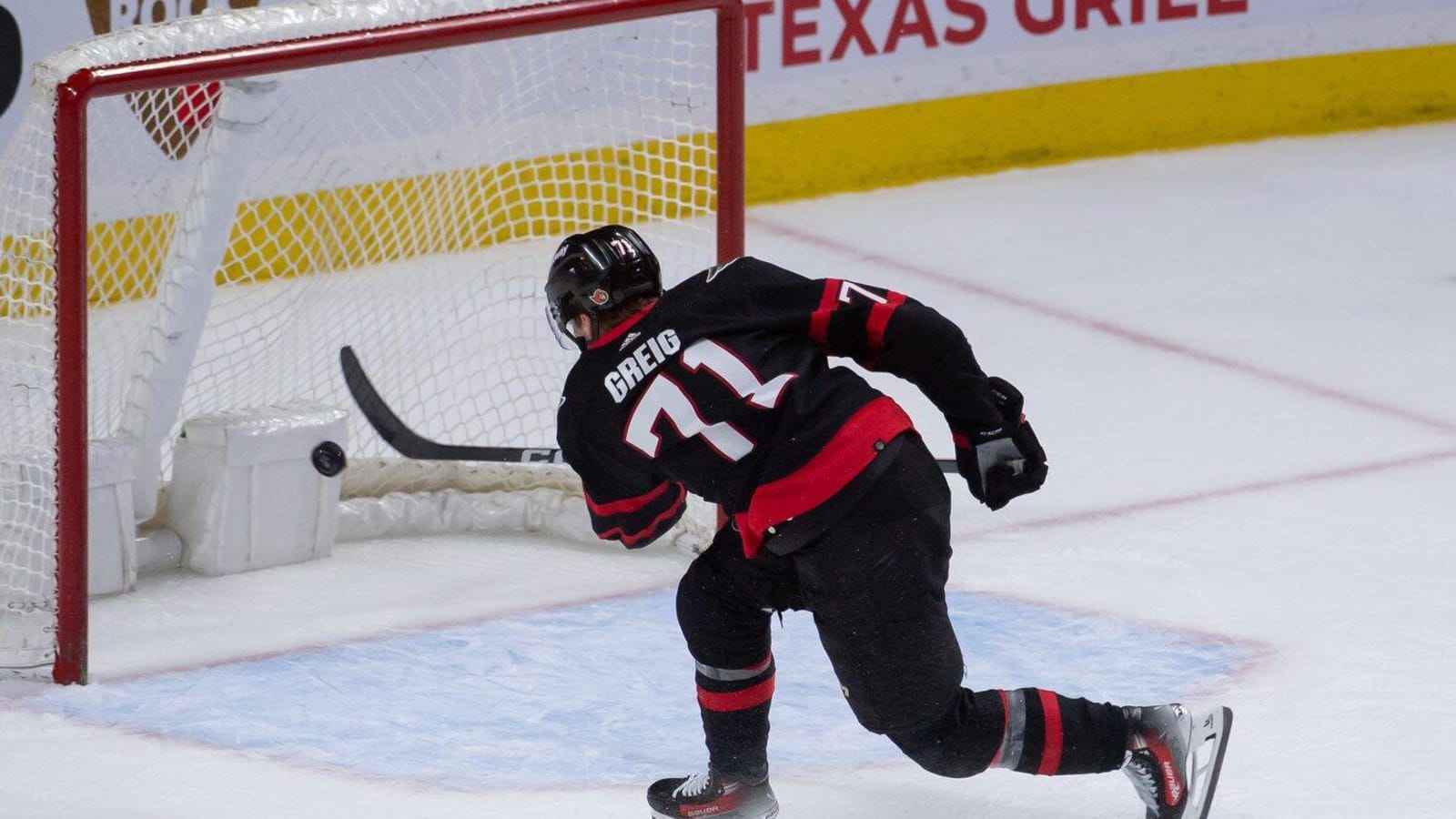 Leafs’ Morgan Rielly commits controversial cross-check on Sens’ Ridly Greig after slap-shot empty-net goal