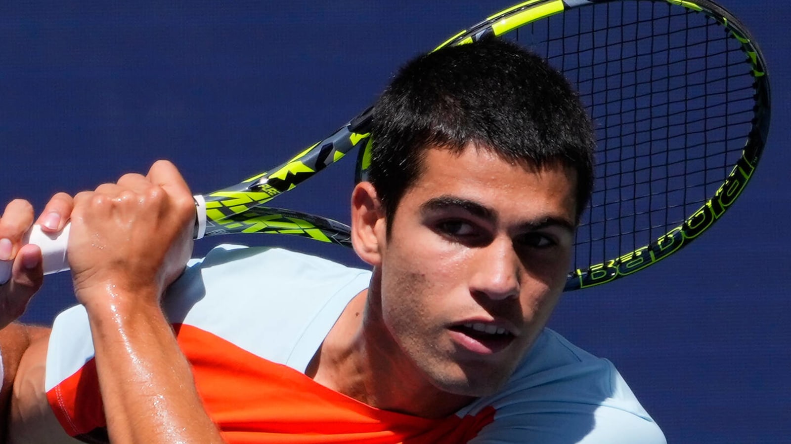 Watch: Carlos Alcaraz saves break point at U.S. Open