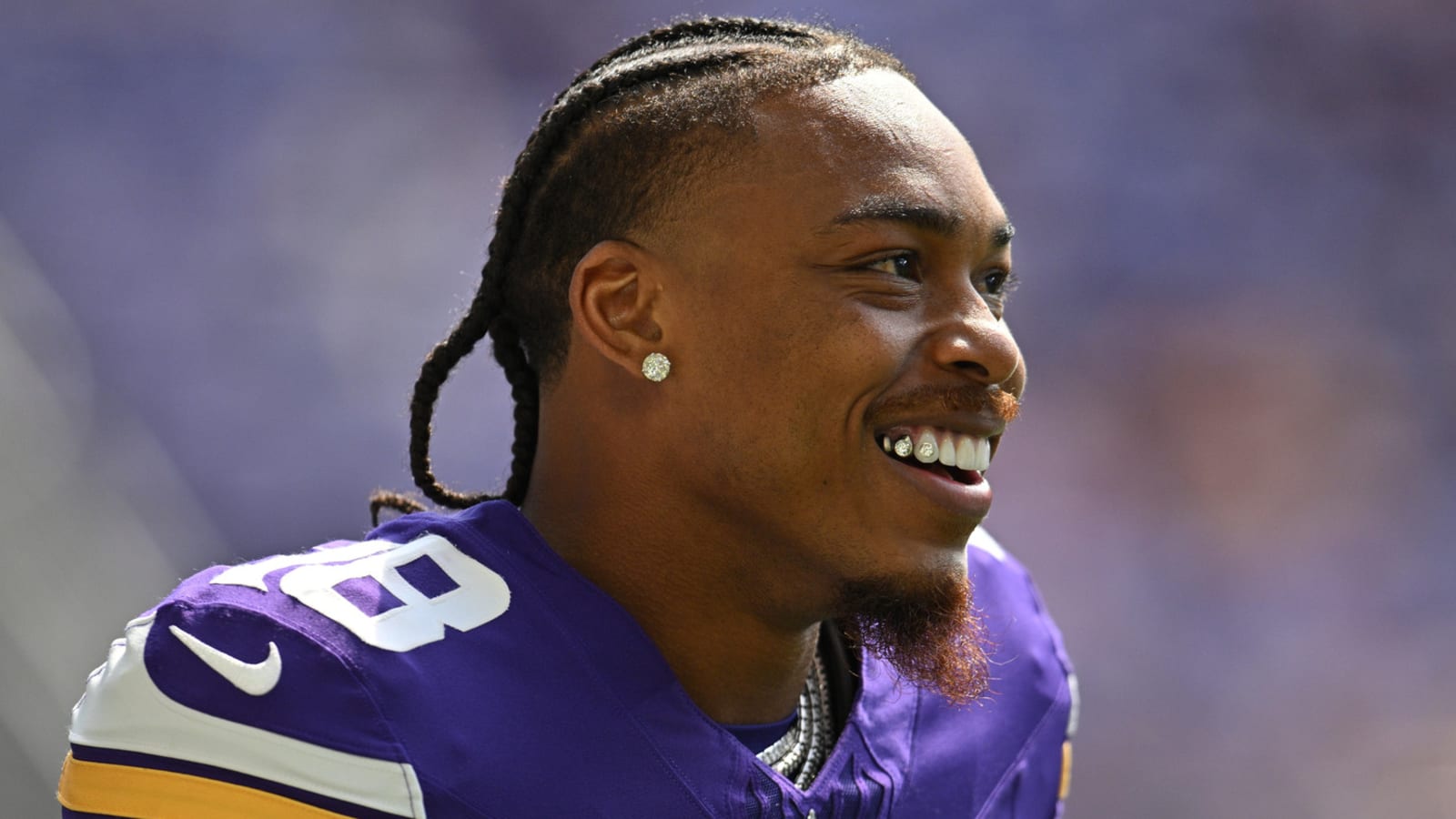 Watch: Justin Jefferson reacts to J.J. McCarthy TD pass