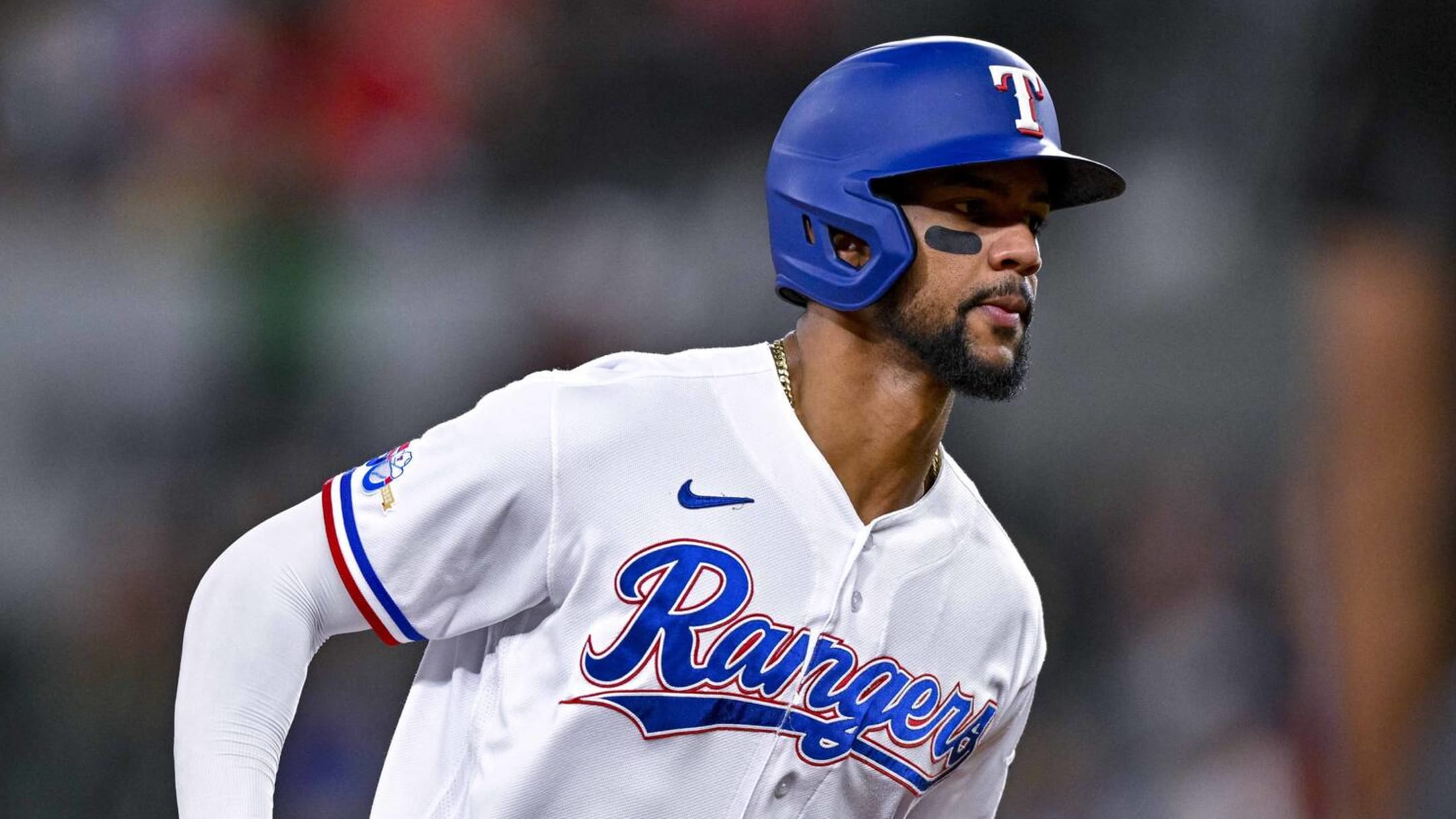 This is a 2022 photo of Leody Taveras of the Texas Rangers