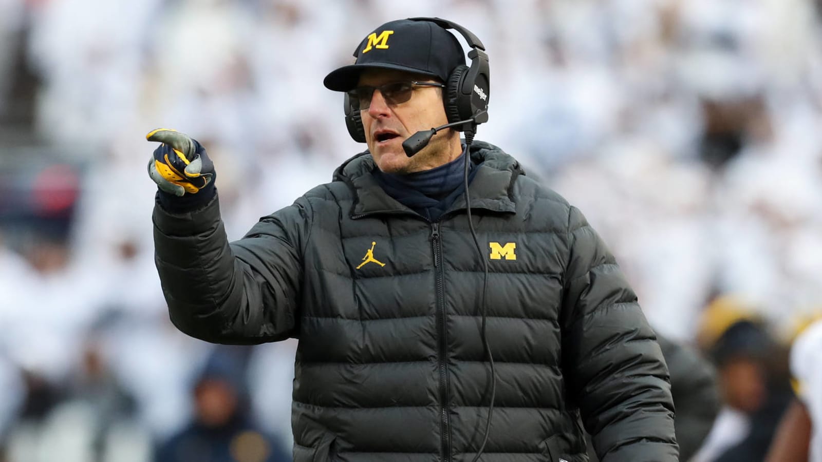 Jim Harbaugh had wardrobe malfunction during Penn State game