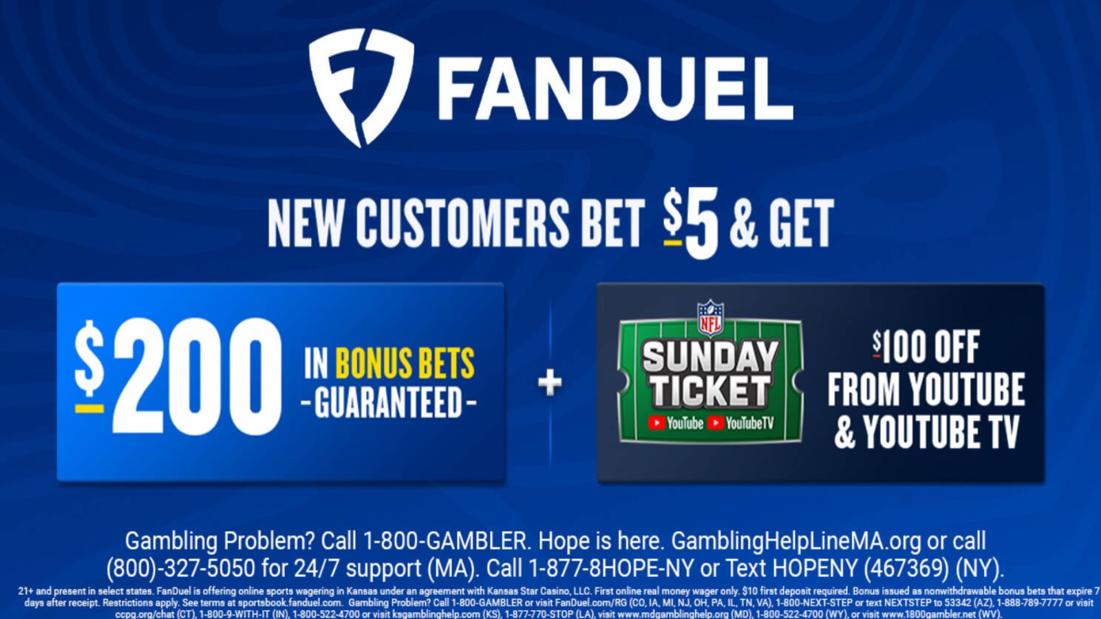 FanDuel Promo Code: Get $100 off NFL Sunday Ticket and $200 Bonus Bets for Bills  vs Jets