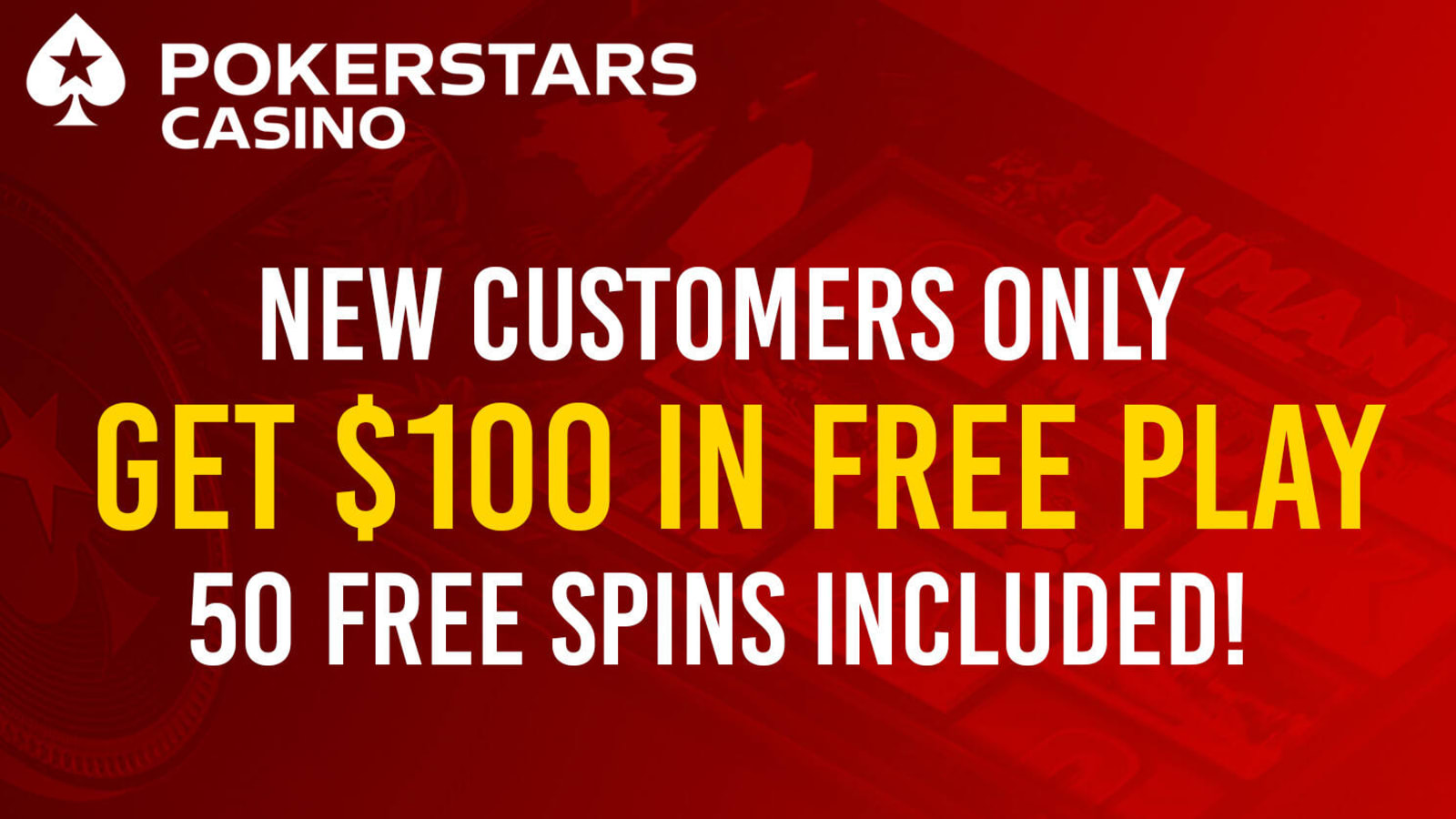 PokerStars Casino Bet 1, Get 100 Free Play Including 50 Free Spins