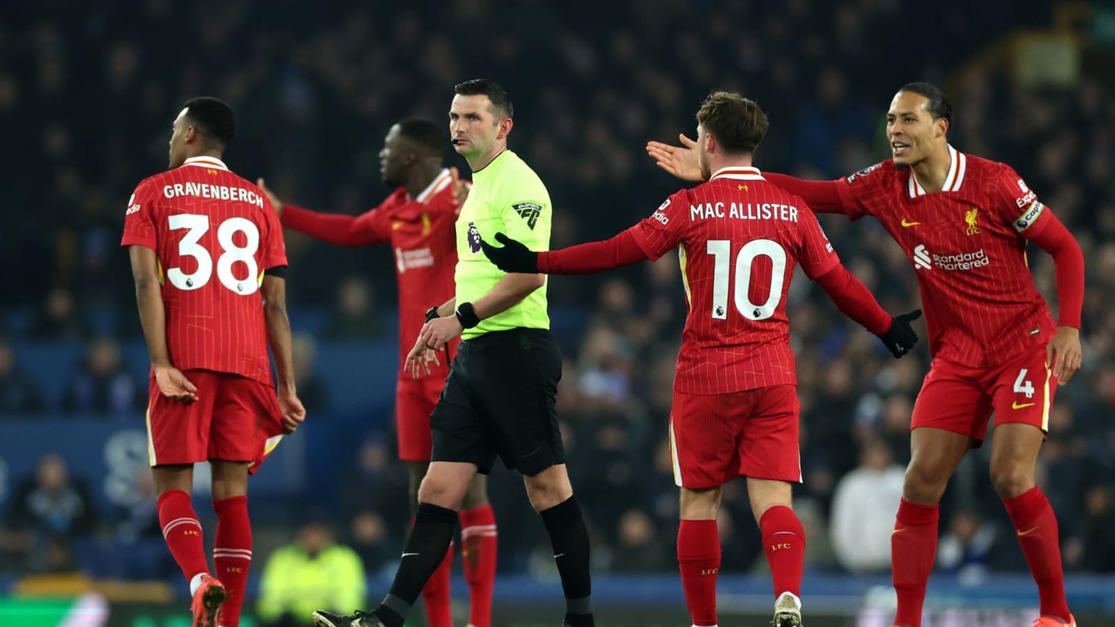 Michael Oliver’s Liverpool refereeing ban in fallout from Merseyside derby performance