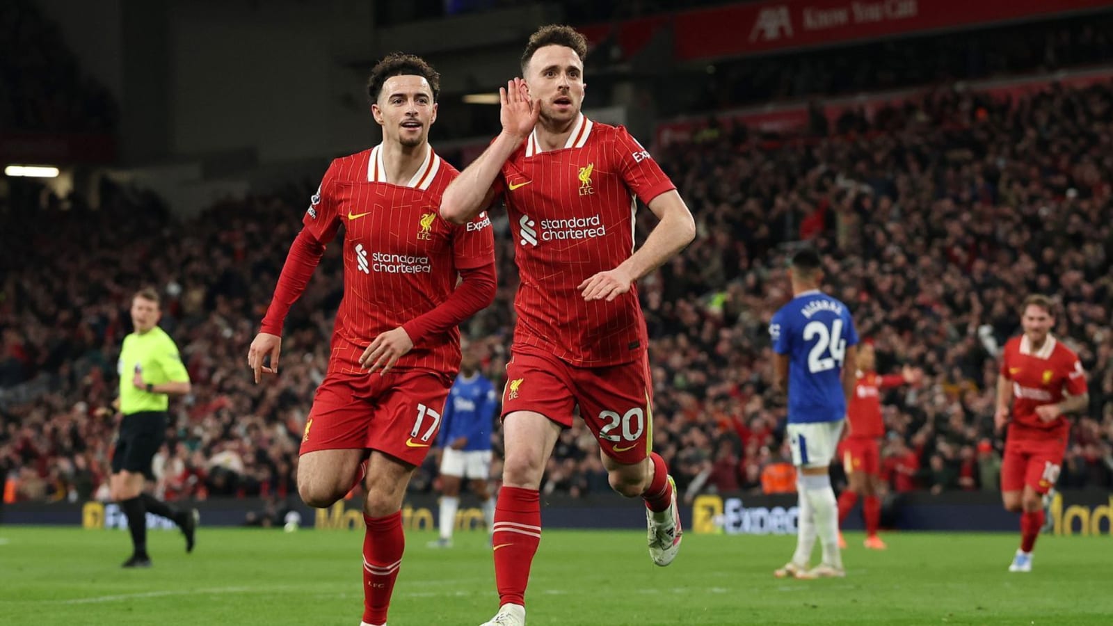 Curtis Jones couldn’t hold back his laughter with right back question after derby win