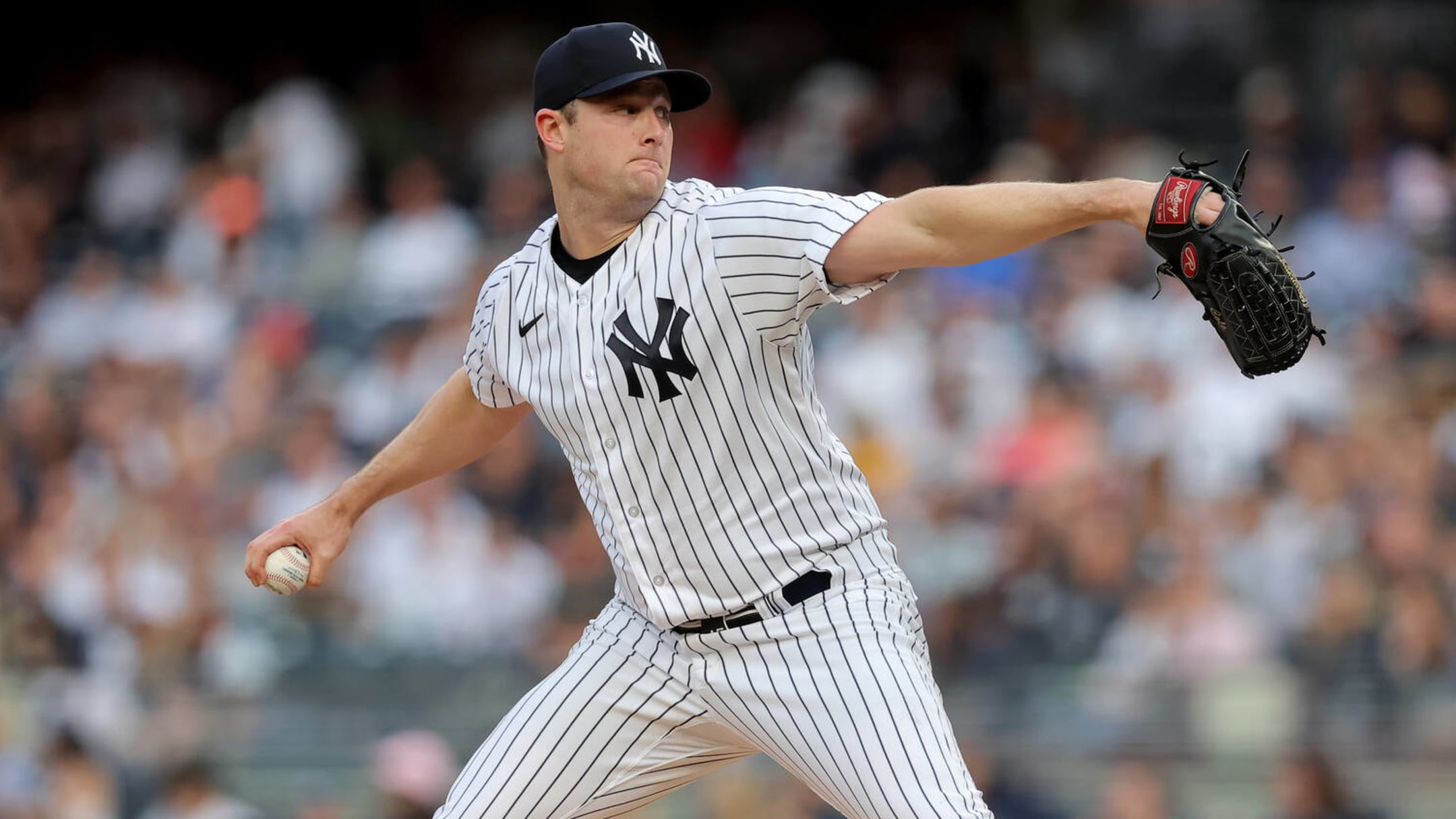 Wagging his finger at the Mariners, Cole stops the Yankees' 4-game