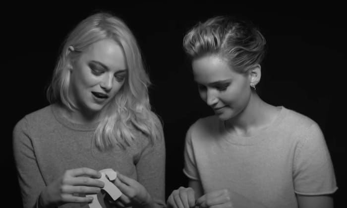 Emma Stone and Jennifer Lawrence