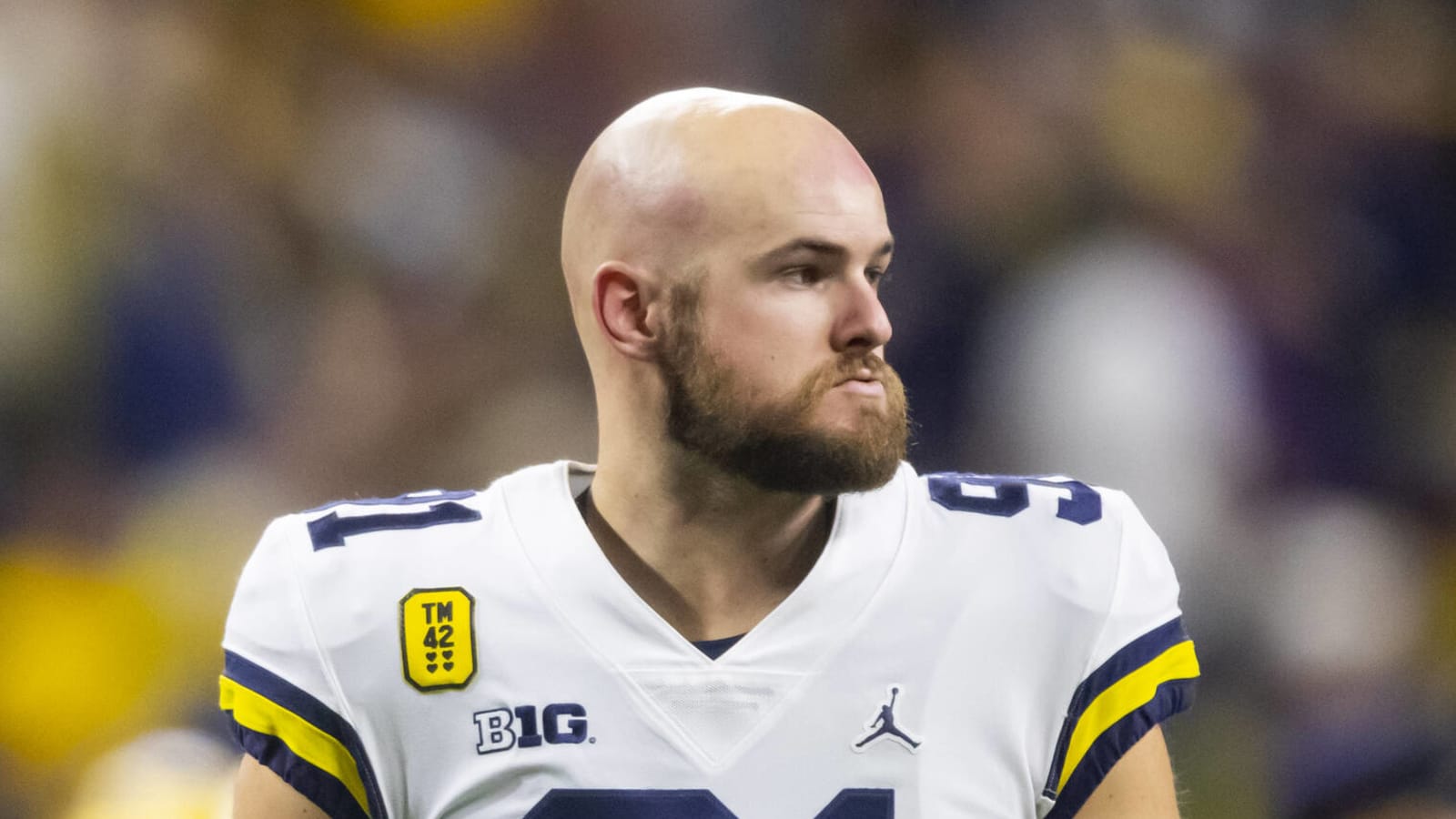 Michigan punter goes viral for incredible mustache