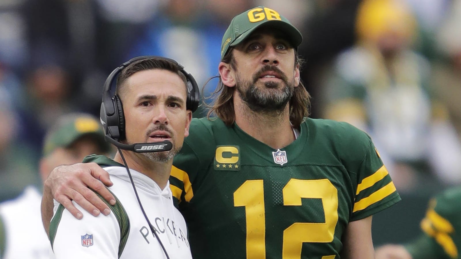 Aaron Rodgers shows love to Matt LaFleur with funny shirt