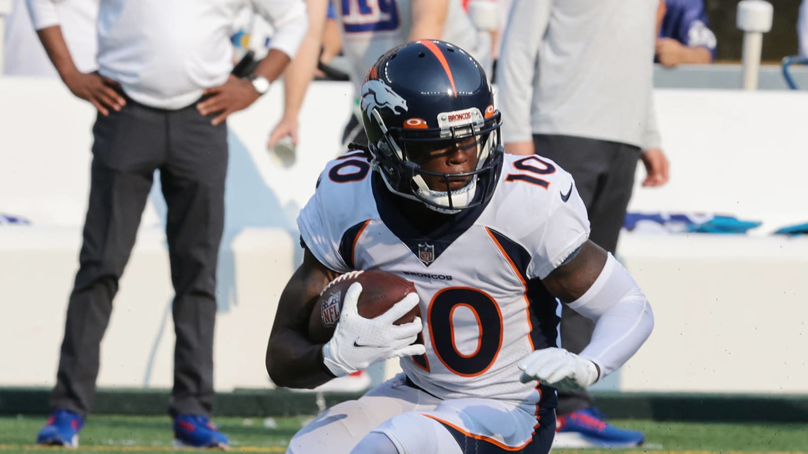 Watch: Broncos wide receiver Jerry Jeudy suffers high ankle sprain