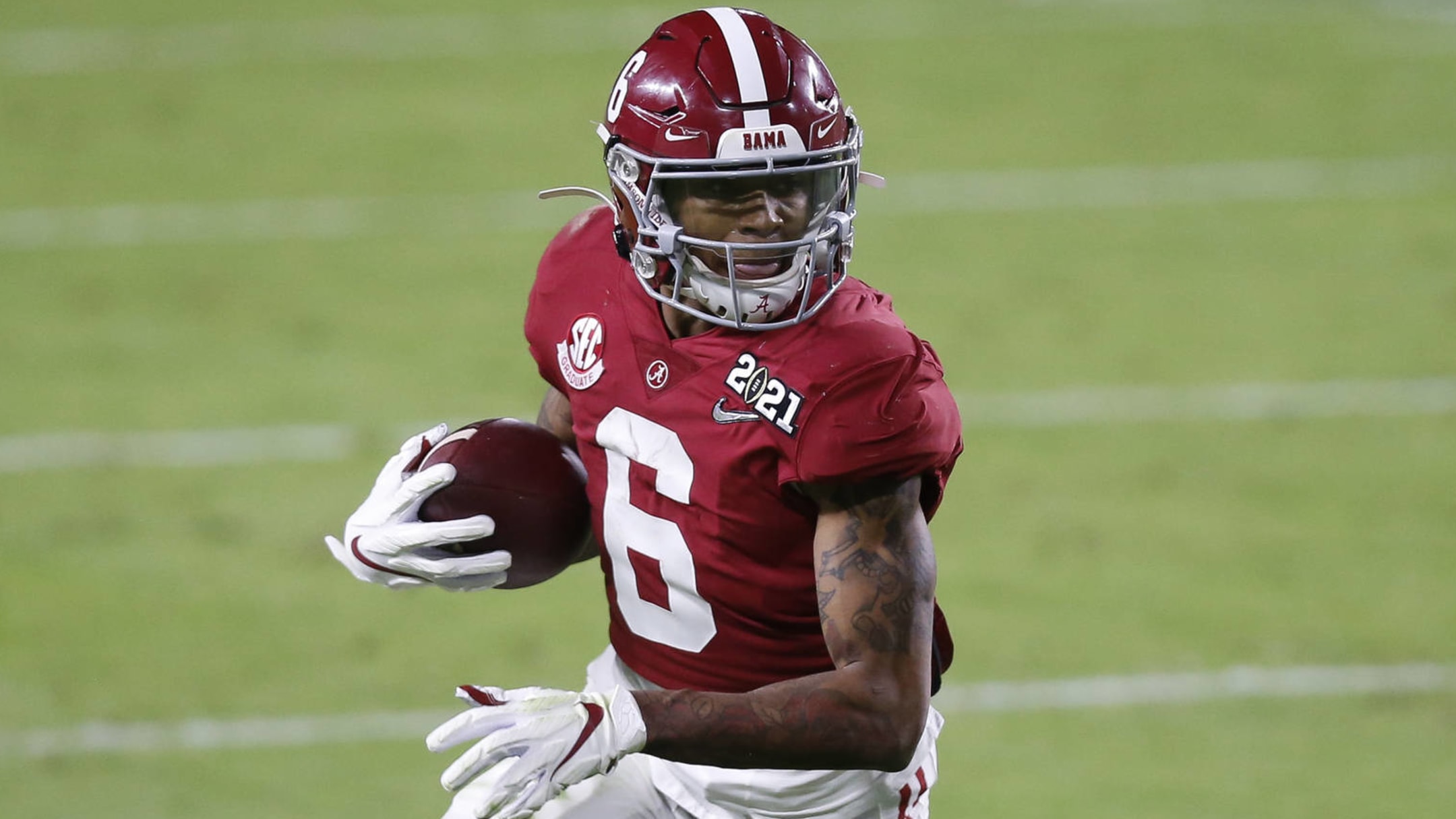 NFL draft: Alabama WR DeVonta Smith declines to be weighed, measured at  Senior Bowl