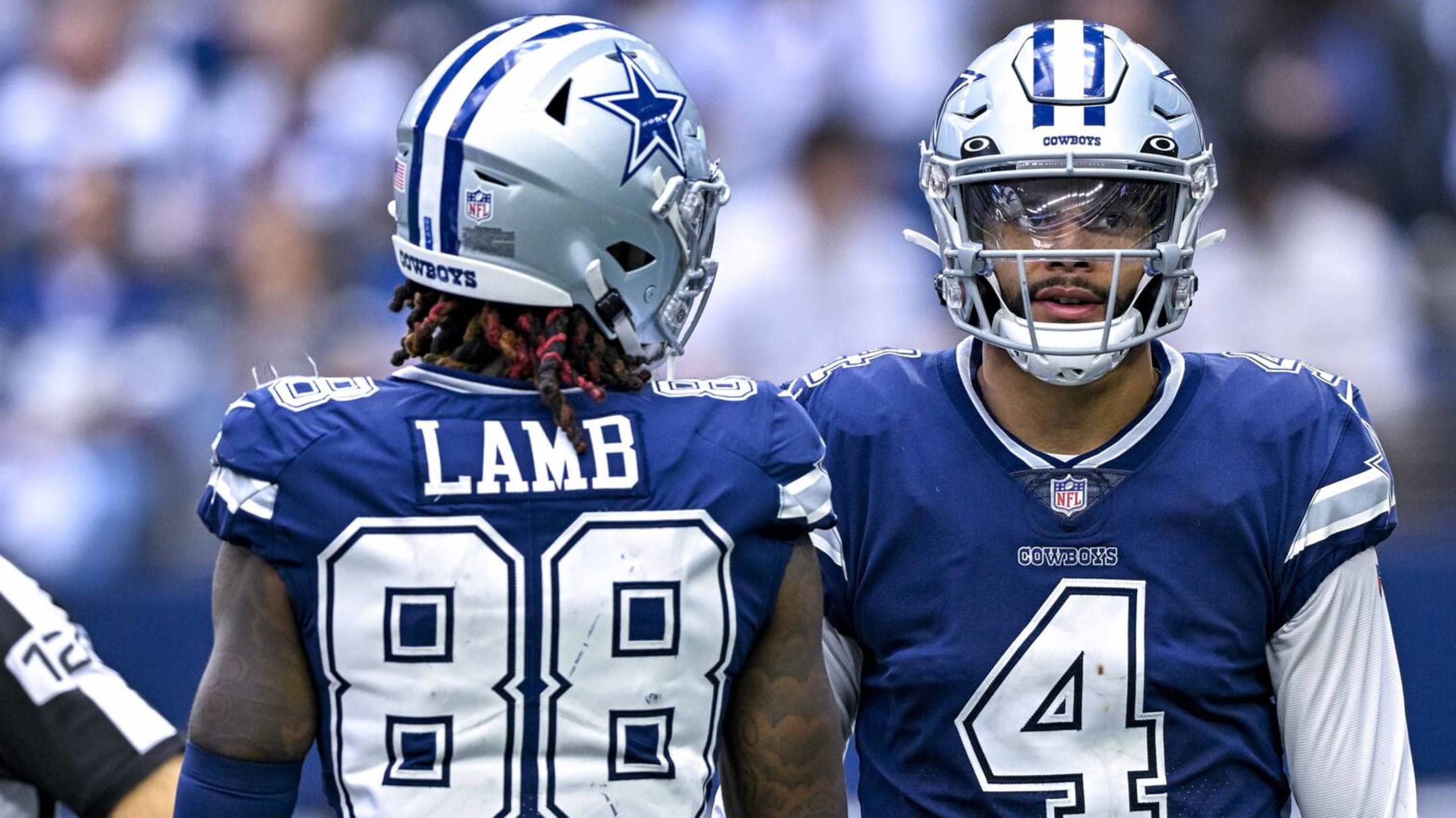 Cowboys' Lamb 'not a fan' of Prescott running the ball