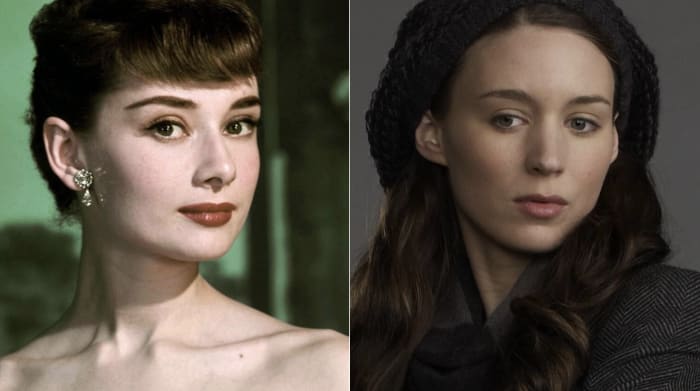 Audrey Hepburn and Rooney Mara