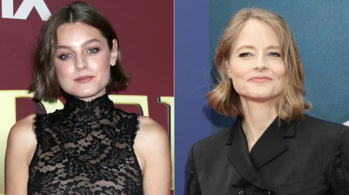 Emma Corrin and Jodie Foster