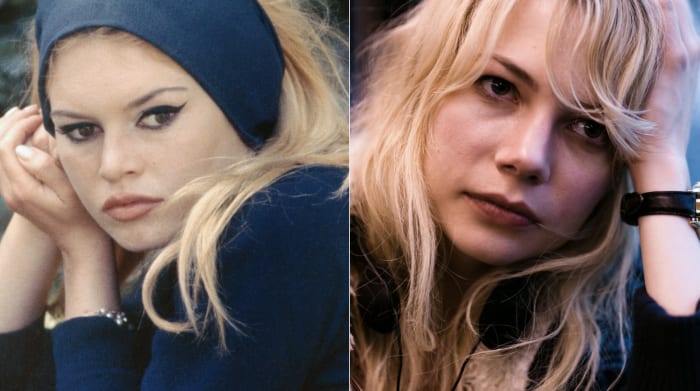 Brigitte Bardot and Michelle Williams