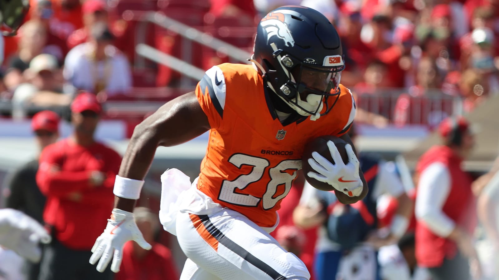 Broncos player stretchered off following scary sideline scene