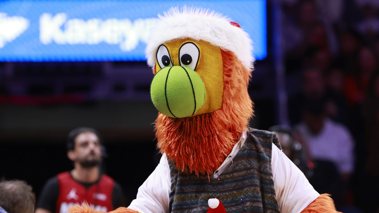Miami Heat Mascot Recreates Ashton Hall&#39;s Viral Morning Routine