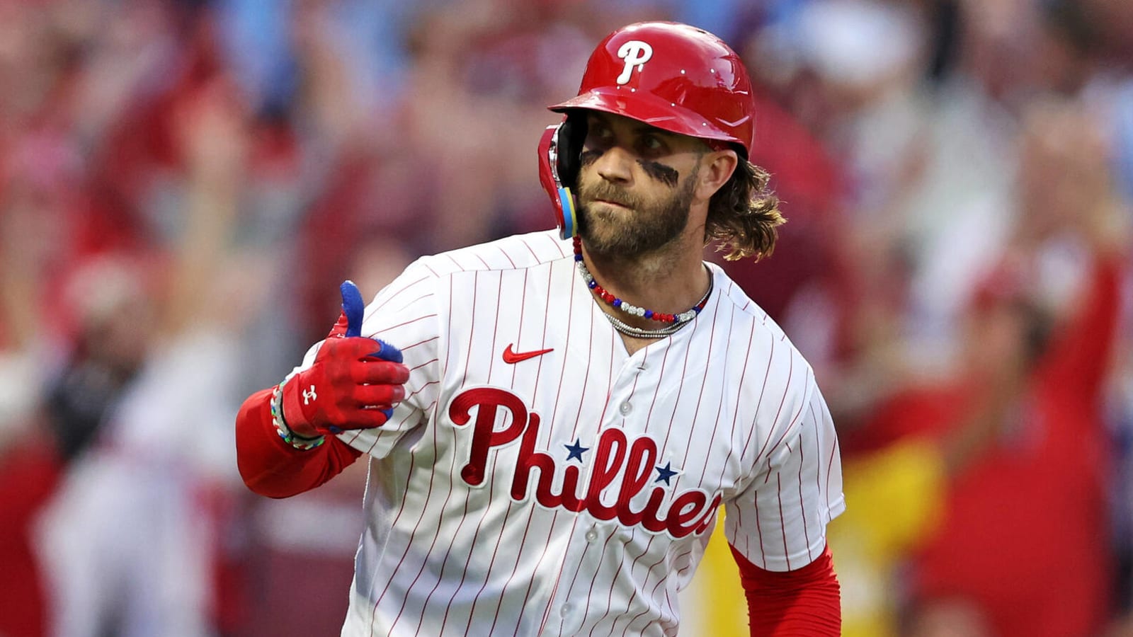 Bryce Harper stares down Orlando Arcia after huge home run