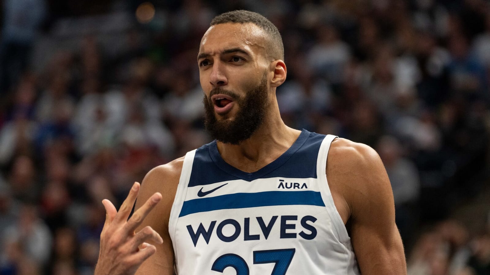 Rudy Gobert reacts after Shaq calls him worst player of all time