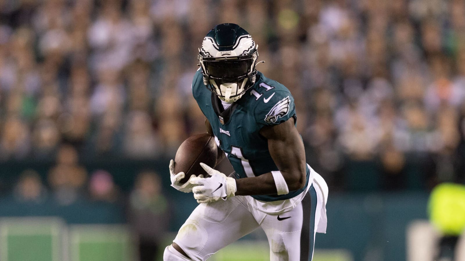 Every Philadelphia Eagles wide receiver A.J. Brown catch in 2-TD game