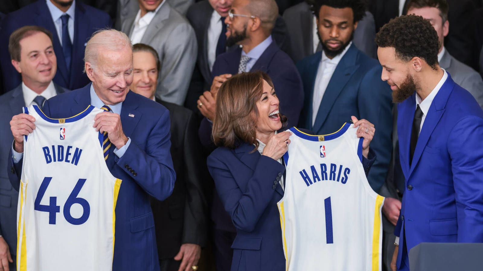 Warriors visit White House to celebrate 2022 title