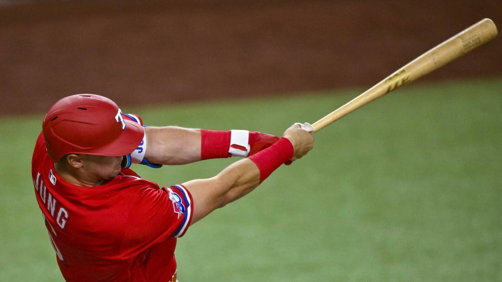 Josh Jung Reacts to Hitting a Homer in First MLB At Bat & His First Game  With Texas Rangers 