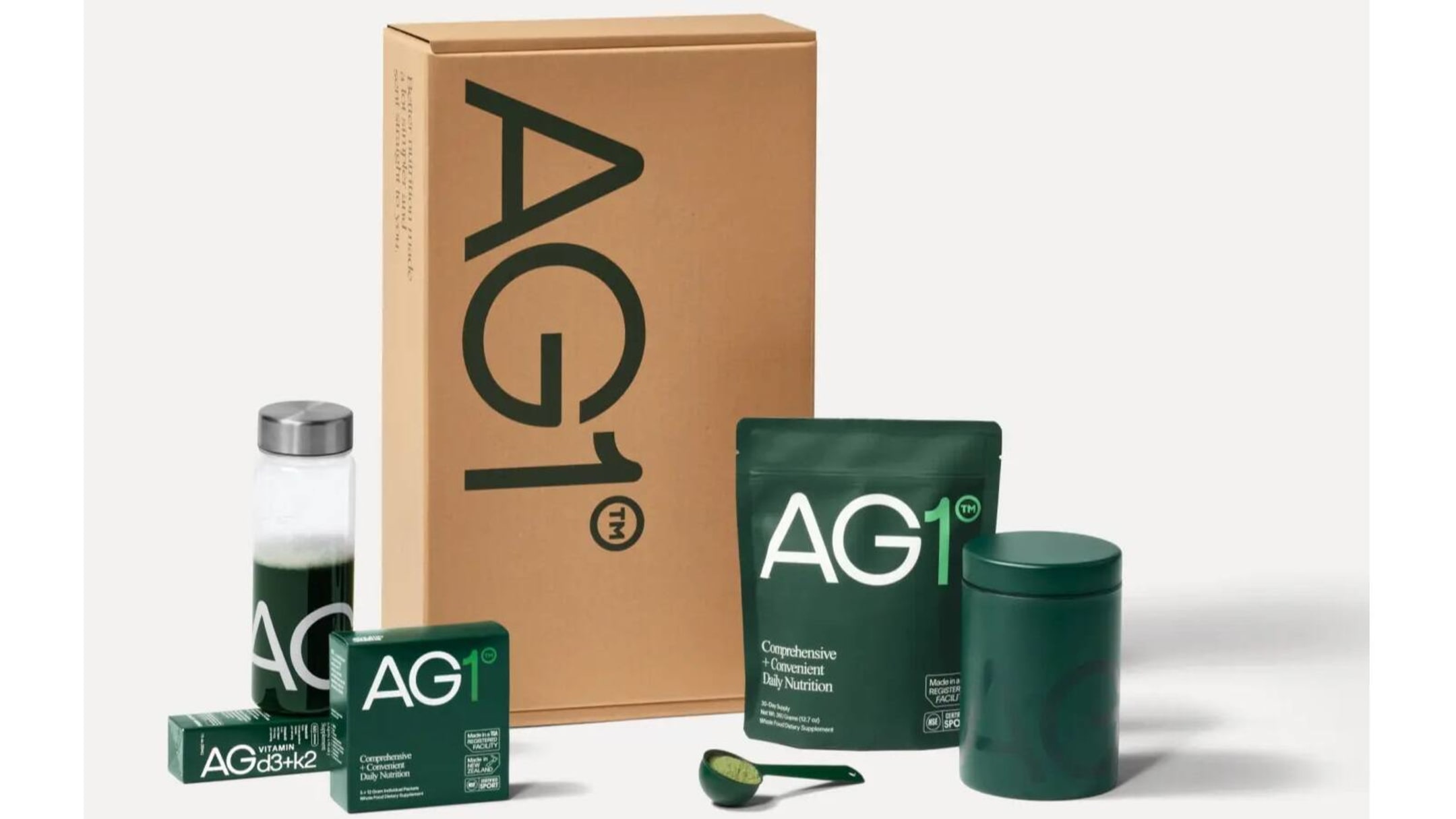 AG1 by Athletic Greens Pouch. 30 Daily Servings. All-in-One Daily Health Drink. 75 Vitamins, Minerals & Whole Food-Sourced Ingredients.