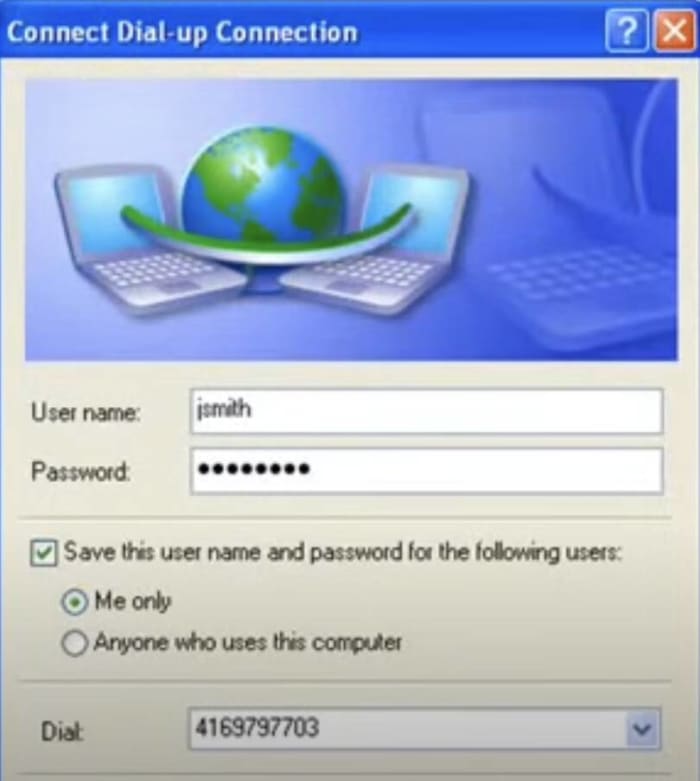 Dial-up internet