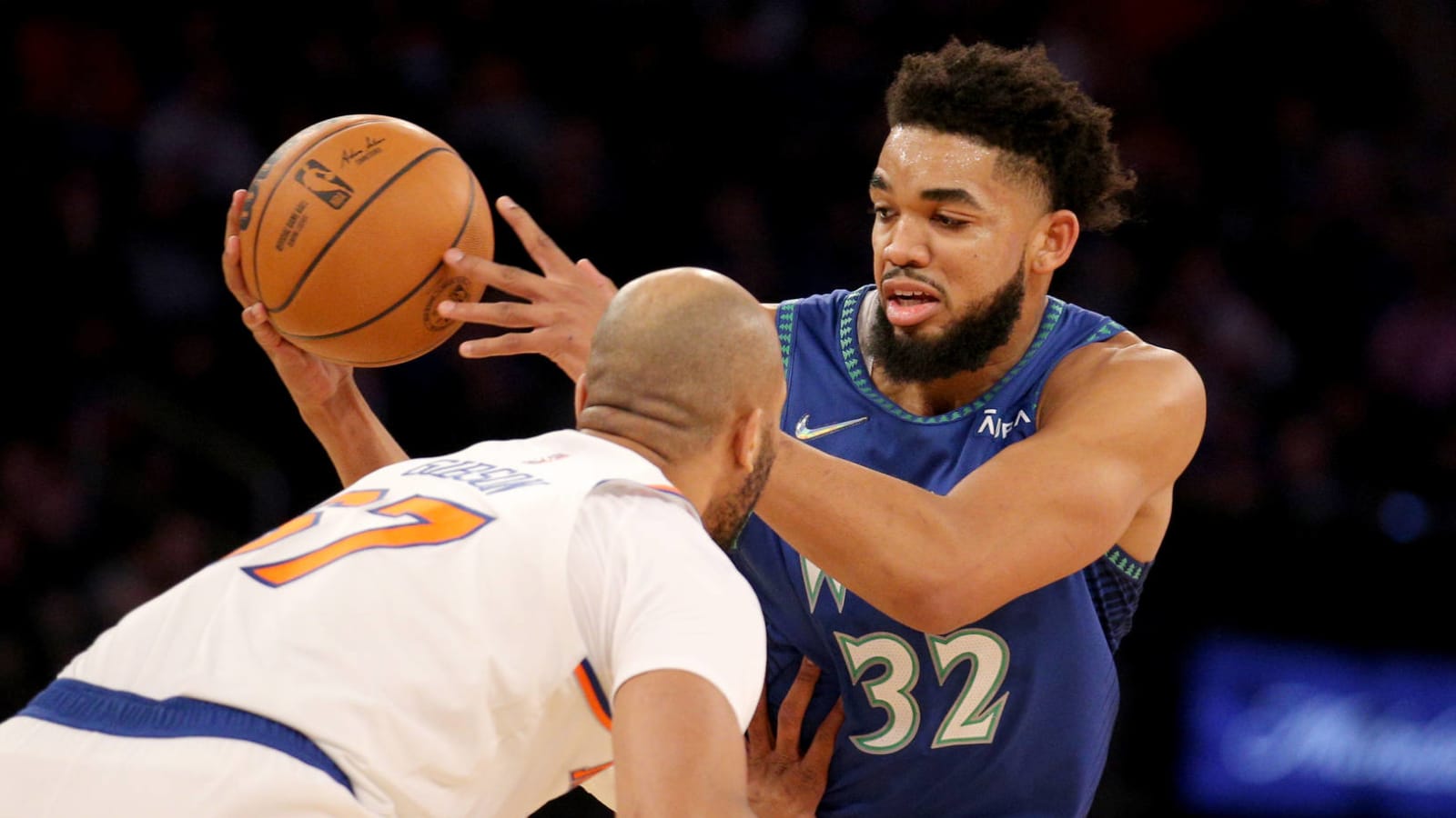 KAT's huge and-one layup leads Timberwolves to win at Garden