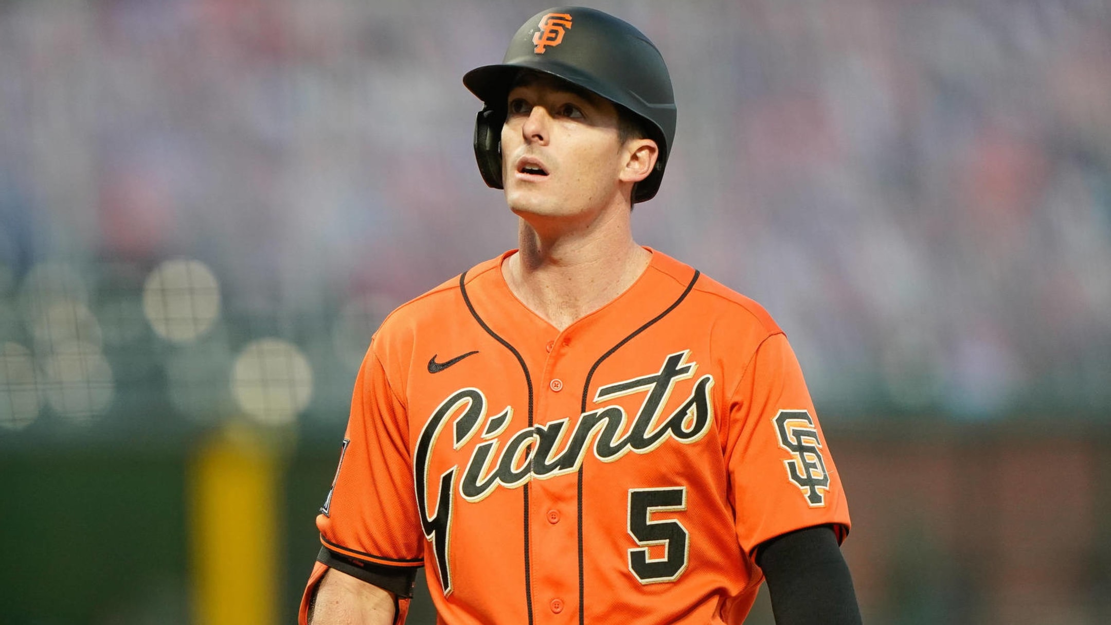 Giants' Mike Yastrzemski suffers hamstring injury on critical play vs.  Padres – NBC Sports Bay Area & California