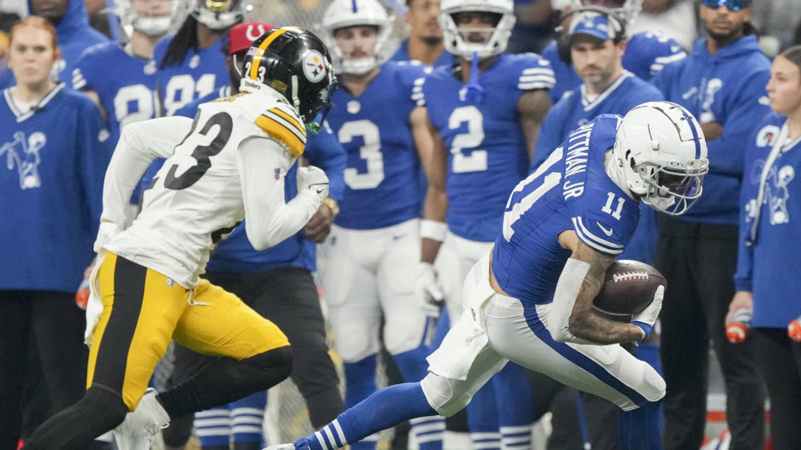 Watch: Steelers safety ejected after huge hit on Colts' Michael Pittman Jr.