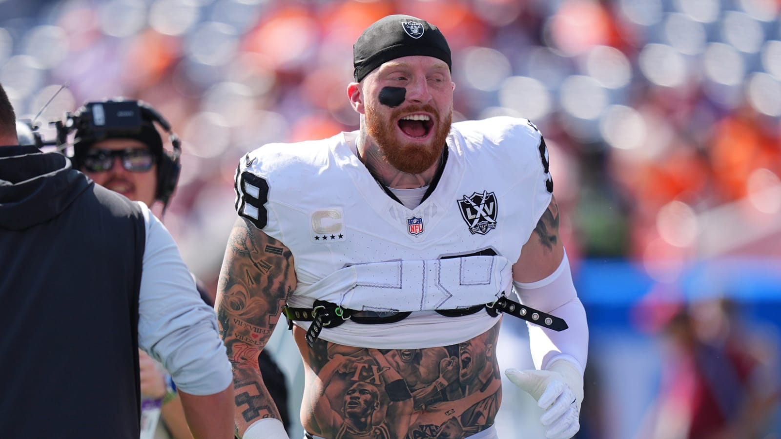 Maxx Crosby addresses sideline shove of Mike Caldwell