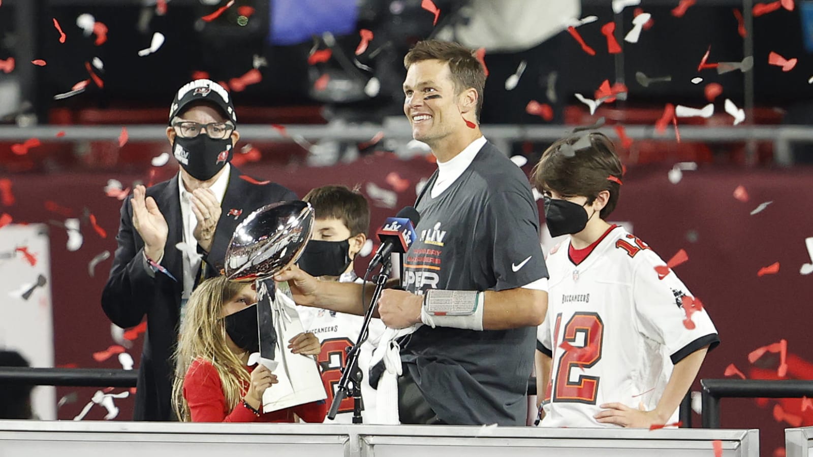 New England Patriots congratulate Tom Brady after seventh Super Bowl victory