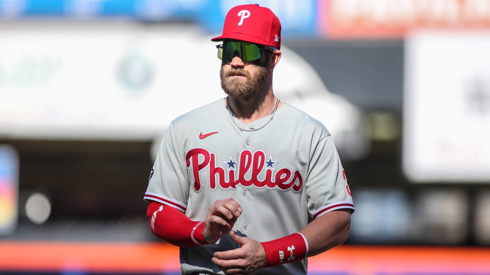 Bryce Harper Got Hit in the Face With a 97-Mph Fastball