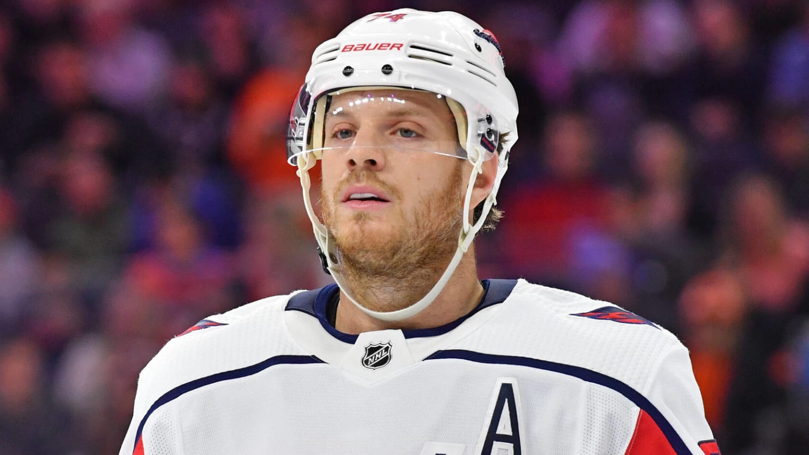 John Carlson taken to hospital after being struck by puck