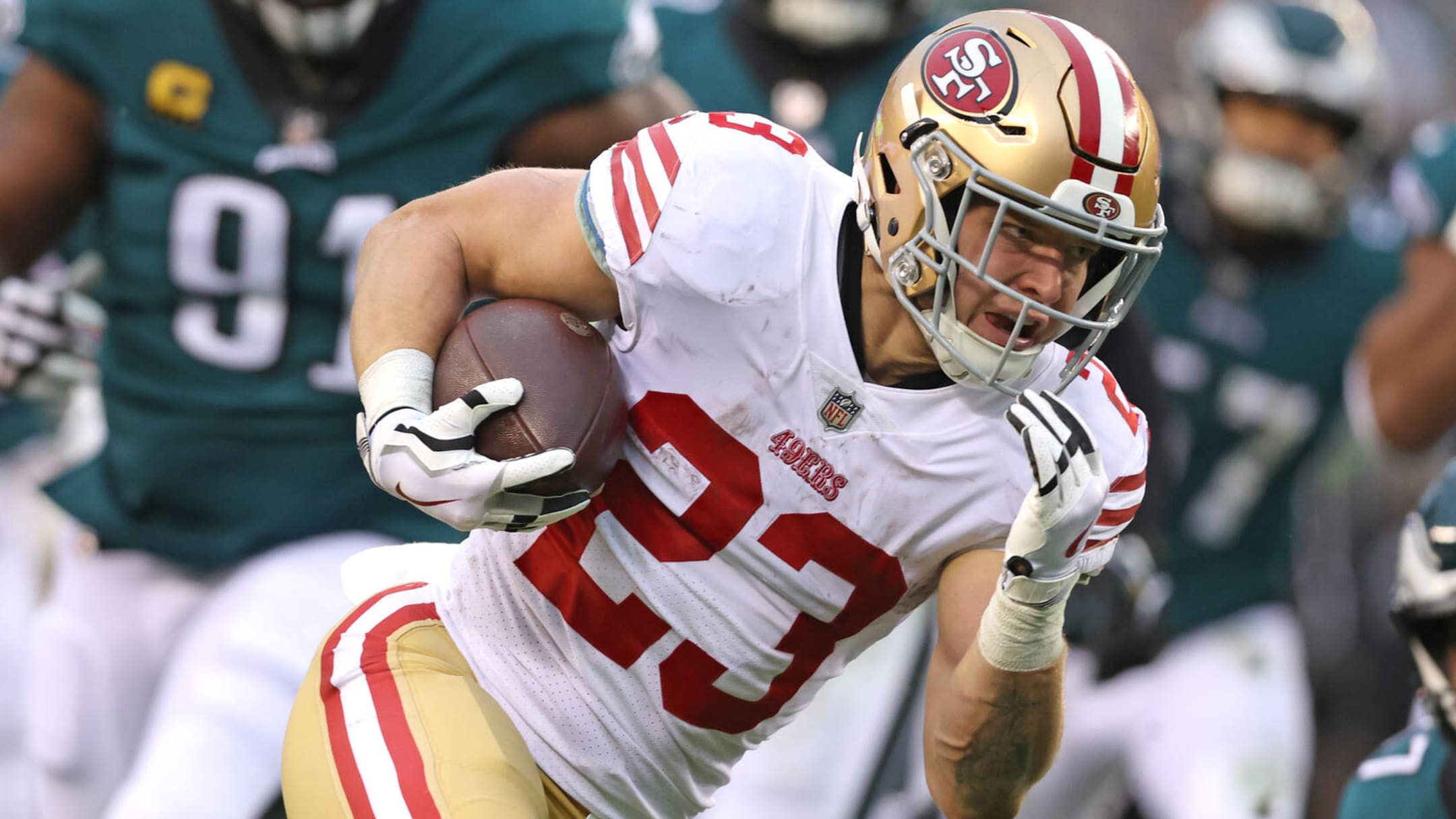 Creating Christian McCaffrey's new San Francisco 49ers jersey