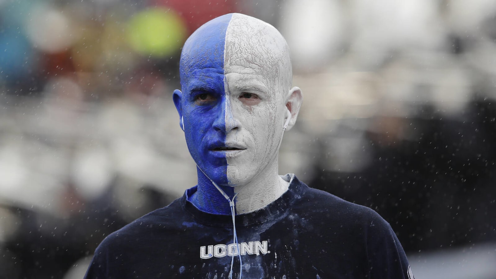 Sad UConn fan remains loyal despite massive fourth-quarter deficit