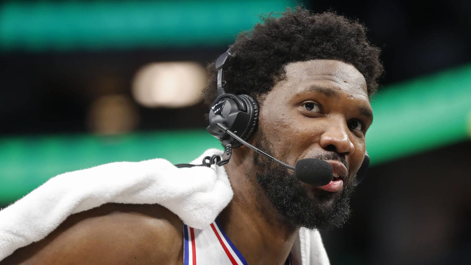 Joel Embiid reacts to first game playing with James Harden