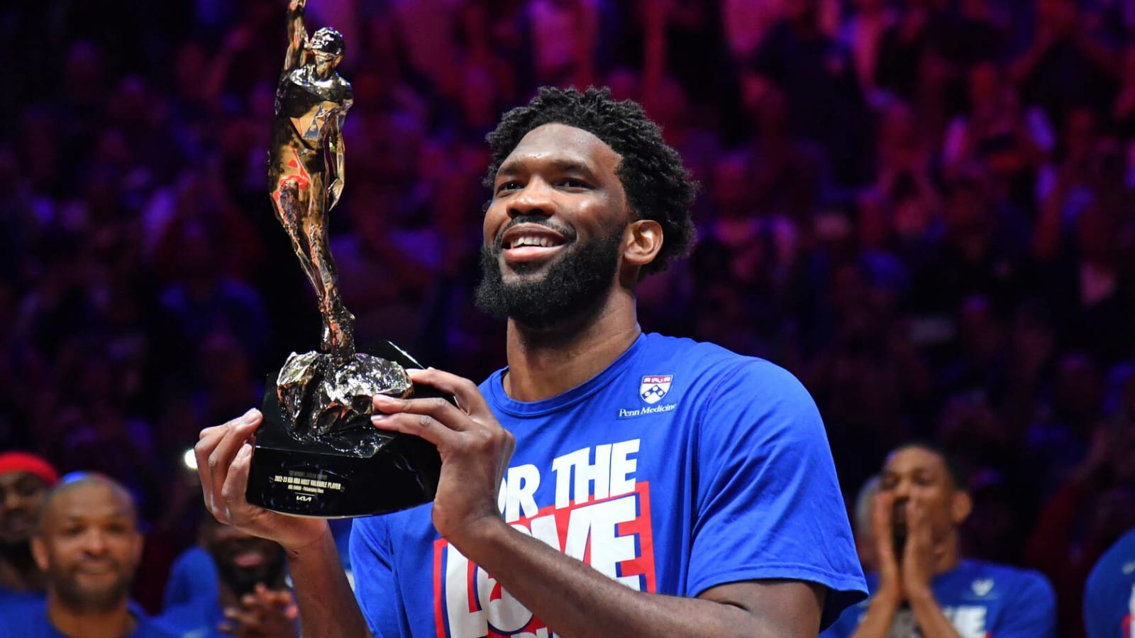 Embiid shares special moment with son during MVP speech