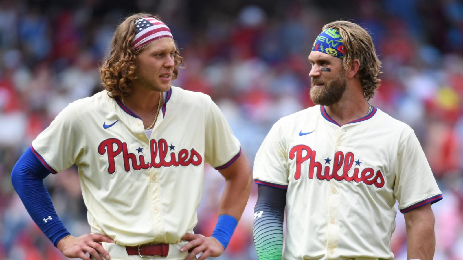 Watch: Bryce Harper, Gunnar Henderson have fun at Home Run Derby