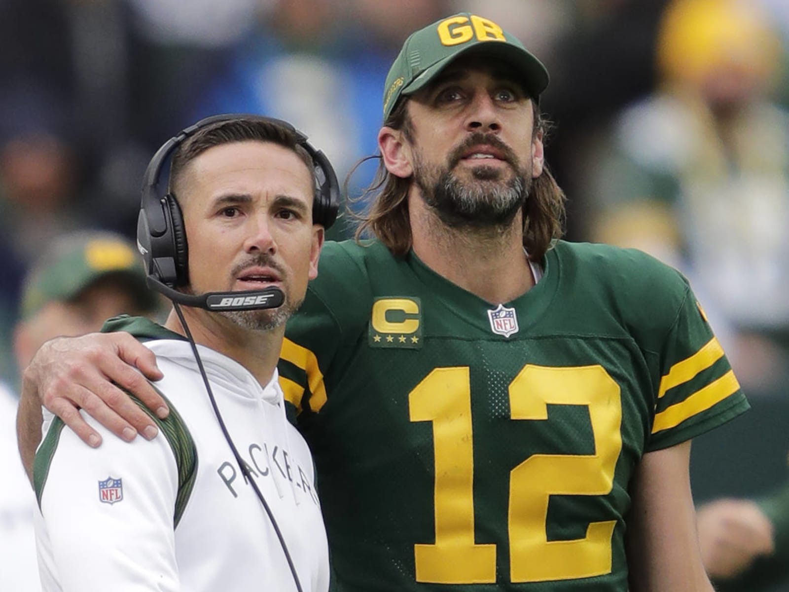 Aaron Rodgers shows love to Matt LaFleur with funny shirt